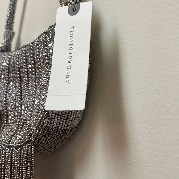 New Anthropologie Mini Half Moon Beaded Shoulder Bag!!🔥🔥🔥 - Picture 9 of 16